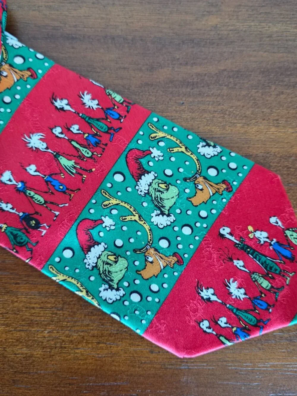 Dr. Seuss Silk Christmas Neck Tie How The Grinch Stole Christmas 1996 Vintage